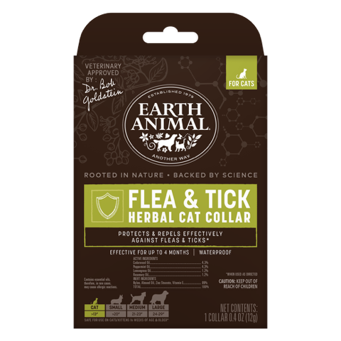Earth Animal Apothecary Natural Flea & Tick Herbal Collar for Cat & Kitten