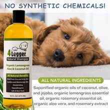 Load image into Gallery viewer, 4-Legger Lemongrass and Aloe Organic Hypoallergenic Dog Shampoo