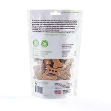 Load image into Gallery viewer, Buck Bone Organics antler dog biscuits in a package displaying ingredients and nutritional information.