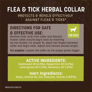 Earth Animal Apothecary Natural Flea & Tick Herbal Collar for Dogs & Puppies