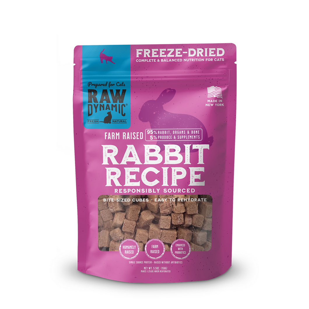 Raw Dynamic Freeze Dried Raw Rabbit Formula for Cats