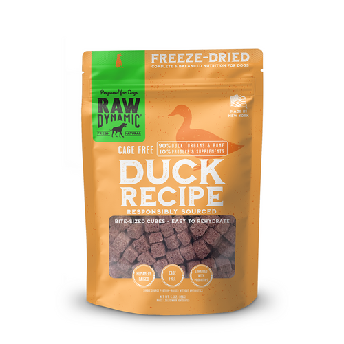 Raw Dynamic Freeze Dried Raw Duck Formula for Dogs