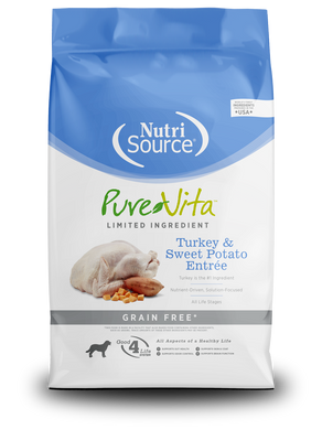 Purevita Turkey & Sweet Potato for Dogs - NutriSource Limited Ingredient Grain Free Dog Food