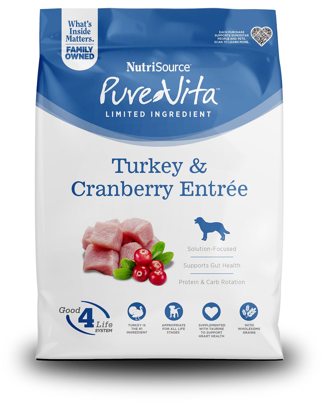 Pure Vita Turkey & Cranberry for Dogs