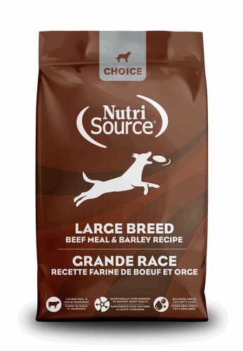 NutriSource Choice Large Breed Beef Meal & Barley Recipe 40lb