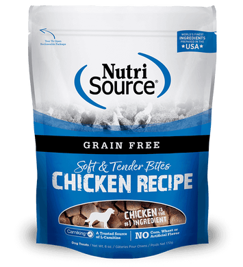 Nutrisource Grain Free Soft & Tender Chicken Treats 6oz