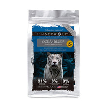 Load image into Gallery viewer, Timberwolf Ocean Blue Salmon for Cats packaging featuring high protein ingredients and nutritional benefits.