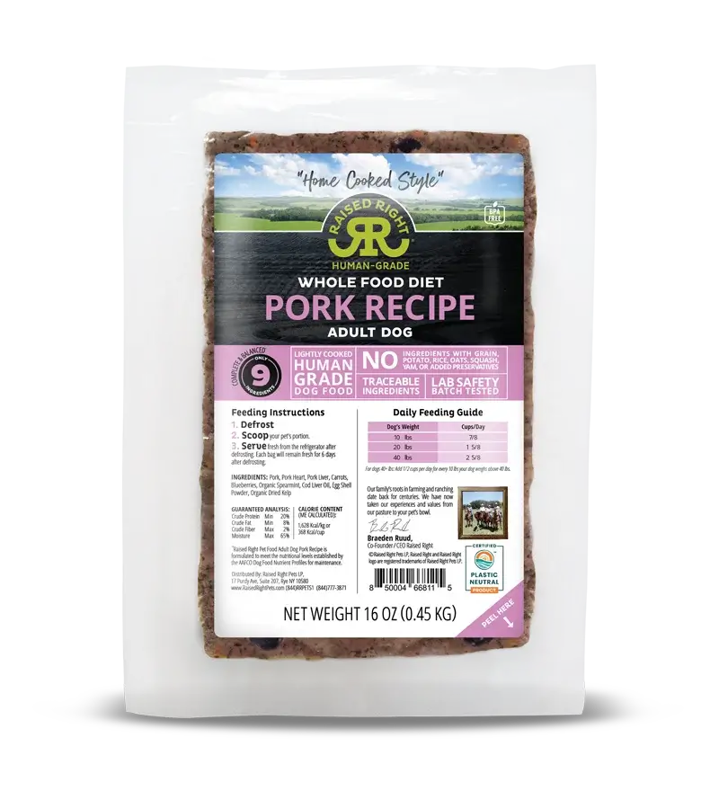Pet food delivery in Bakersfield - Raised Right Dog Food