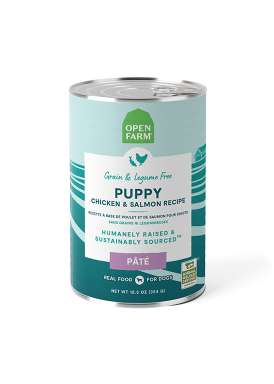 Open Farm Puppy Chicken & Salmon Pâté for Dogs 12.5oz