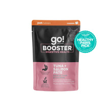 Load image into Gallery viewer, Go! Cat Booster Pouches 2.5oz Tuna + Salmon Paté for Digestive Health, flavorful and moisture-rich cat food.