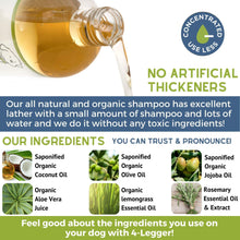 Load image into Gallery viewer, 4-Legger Lemongrass and Aloe Organic Hypoallergenic Dog Shampoo