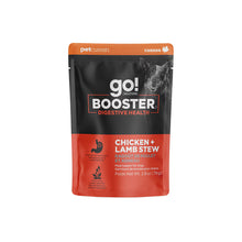 Load image into Gallery viewer, Go! Dog Booster Pouches 2.8oz Chicken + Lamb Stew for digestive health, meal topper for dogs, convenient packaging.