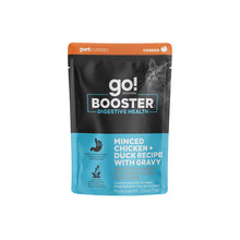 Load image into Gallery viewer, Go! Cat Booster Pouches 2.5oz Minced Chicken + Duck w/ Gravy for Digestive Health