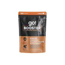 Load image into Gallery viewer, Go! Cat Booster Pouches 2.5oz Minced Chicken + Salmon with Gravy for immune health