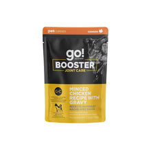 Load image into Gallery viewer, Go! Dog Booster Pouches 2.8oz with minced chicken recipe and gravy for dogs, joint care meal topper.