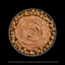 Load image into Gallery viewer, Go! Cat Booster Pouches 2.5oz served in a bowl with kibble, showcasing a creamy topping.