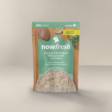 Load image into Gallery viewer, Now! Fresh Dog Pouches 2.8oz Chicken &amp; Broth Blend for small breeds, grain-free wet food in a convenient pouch.