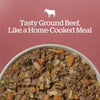 Tasty Ground Beef, Like a Home-Cooked Meal in a bowl with vegetables and moist texture.