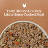 Tasty Ground Chicken, Like a Home-Cooked Meal in a bowl with vegetables and rice.