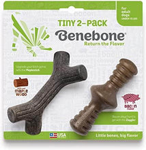 Load image into Gallery viewer, Benebone Tiny 2 Pack Stick &amp; Zaggler Bacon Tiny - Bakersfield Pet Food Delivery
