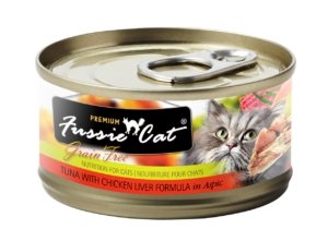 Fussie Cat Premium Tuna with Chicken Liver Formula In Aspic 2.8oz