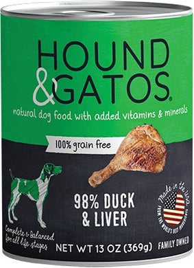 Hound & Gatos Grain Free 98% Duck & Duck liver for Dog