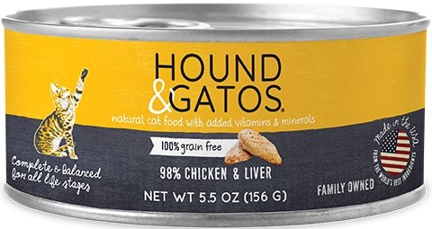 Hound & Gatos Grain Free 98% Chicken & Liver for Cat - Bakersfield Pet Food Delivery
