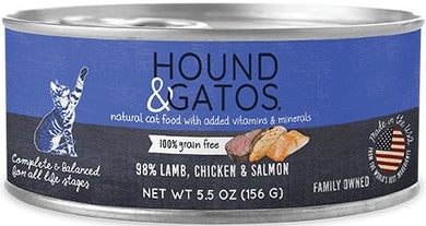 Hound & Gatos Grain Free 98% Lamb, Chicken & Salmon for Cat