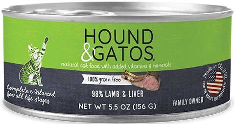Hound & Gatos Grain Free 98% Lamb & Liver for Cat - Bakersfield Pet Food Delivery