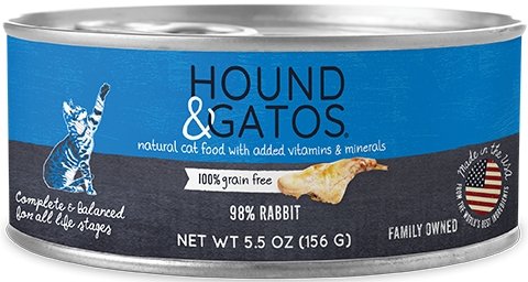 Hound & Gatos Grain Free 98% Rabbit for Cat - Bakersfield Pet Food Delivery