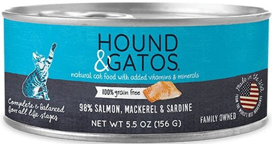 Hound & Gatos Grain Free 98% Salmon, Mackerel & Sardine for Cat