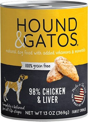 Hound & Gatos Grain Free 98% Chicken & Chicken Liver for Dog