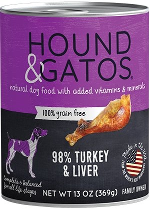 Hound & Gatos Grain Free 98% Turkey & Turkey Liver for Dog