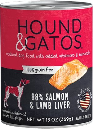 Hound & Gatos Free Grain 98% Salmon & Lamb Liver for Dog
