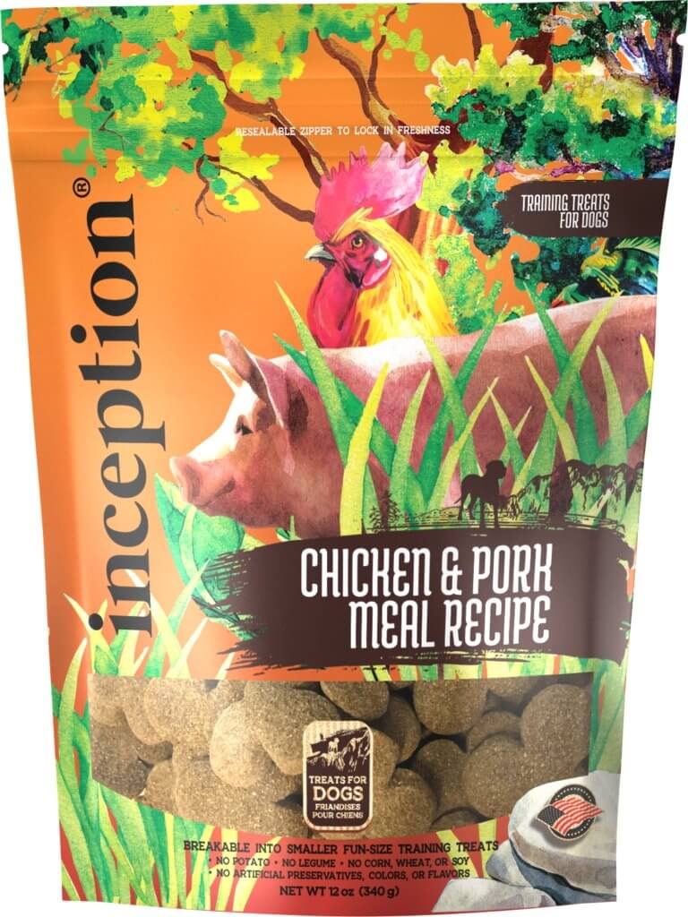 Inception Chicken & Pork Recipe Training Treat 12oz - Bakersfield Pet Food Delivery