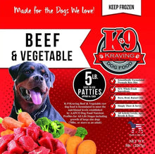 Load image into Gallery viewer, K9 Kraving Raw Beef and Vegetable - Bakersfield Pet Food Delivery