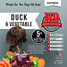 Load image into Gallery viewer, K9 Kraving Raw Duck and Vegetable - Bakersfield Pet Food Delivery