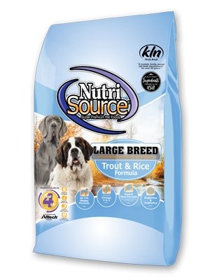 NutriSource Large Breed for Dogs Trout & Rice - Bakersfield Pet Food Delivery