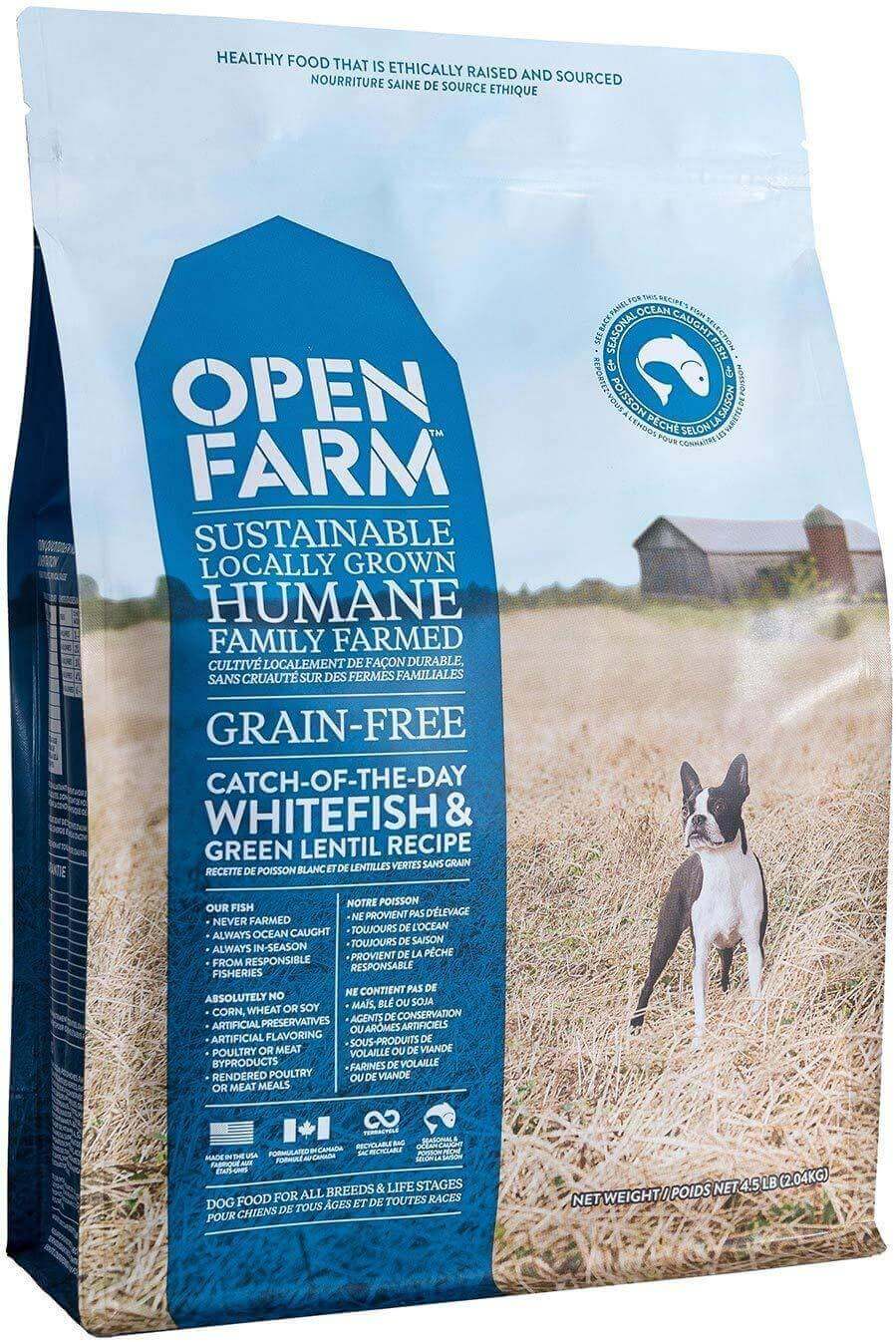Open Farm Catch‐Of‐The‐Season Whitefish & Green Lentil For Dogs - Bakersfield Pet Food Delivery