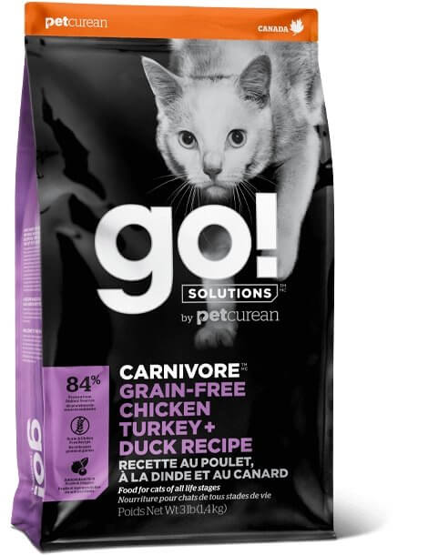 Petcurean Go! Carnivore for Cats Chicken, Turkey & Duck Recipe