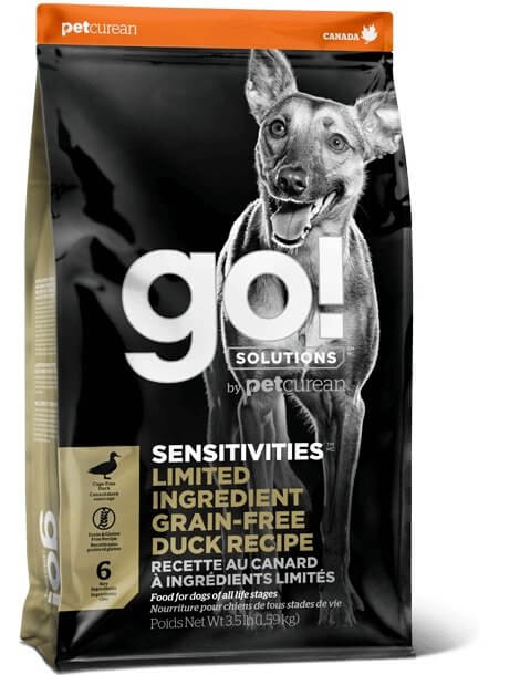 Petcurean GO! Solutions Sensitivities LIMITED INGREDIENT Grain Free Duck Recipe - Bakersfield Pet Food Delivery