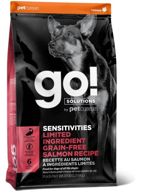 Petcurean GO! Solutions Sensitivities LIMITED INGREDIENT Grain Free Salmon Recipe - Bakersfield Pet Food Delivery