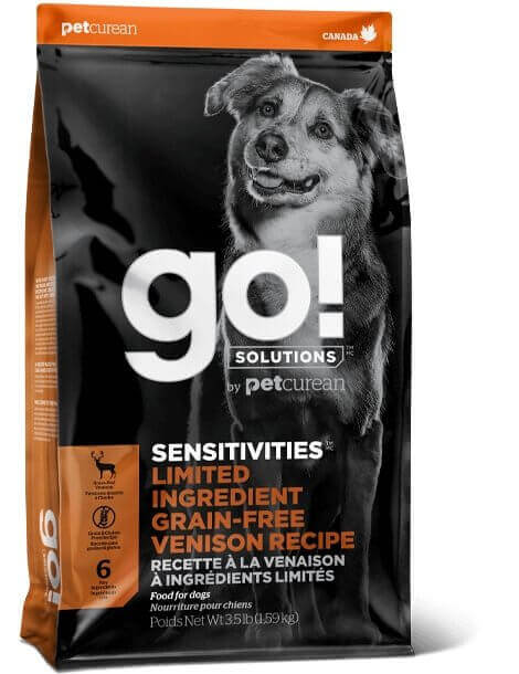Petcurean GO! Solutions Sensitivities LIMITED INGREDIENT Grain Free Venison Recipe - Bakersfield Pet Food Delivery