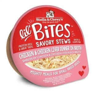 Stella & Chewy's Lil' Bites Savory Stew Chicken & Chicken Liver Dinner in Broth 2.7oz - Bakersfield Pet Food Delivery