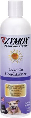 Zymox Leave-On Conditioner 12oz, vitamin D3 rinse, skin-soothing and moisturizing, suitable for all pets.